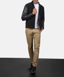 Men's Blain Black Hybrid Bomber Jacket