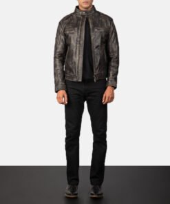 Gatsby Distressed Brown Leather Jacket